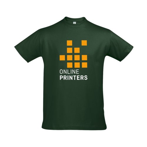 Camiseta verde oscuro de algodn con mangas cortas.
