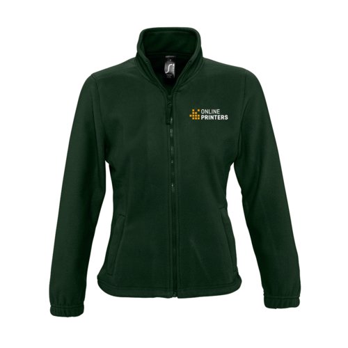 Chaqueta de forro polar con cremallera completa y bolsillos.