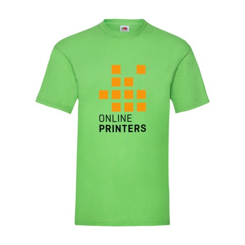 Camiseta de algodn verde manzana para hombre con mangas cortas.