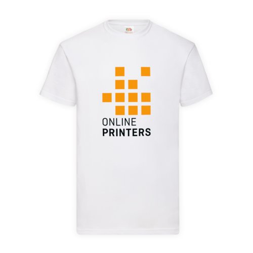 Camiseta blanca de algodn para hombre con mangas cortas.