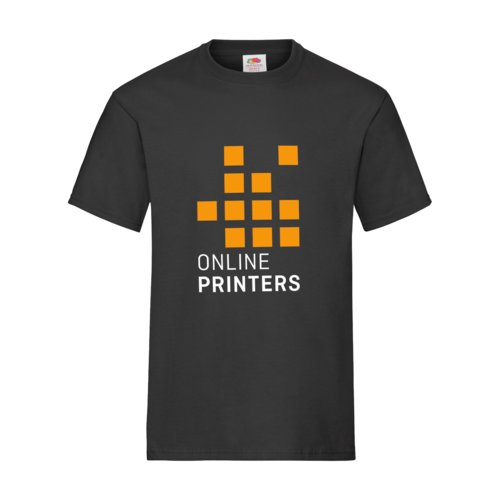Camiseta negra de algodn con mangas cortas.