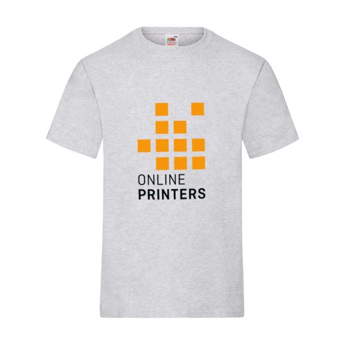 Camiseta de algodn gris jaspeado para hombre con mangas cortas.