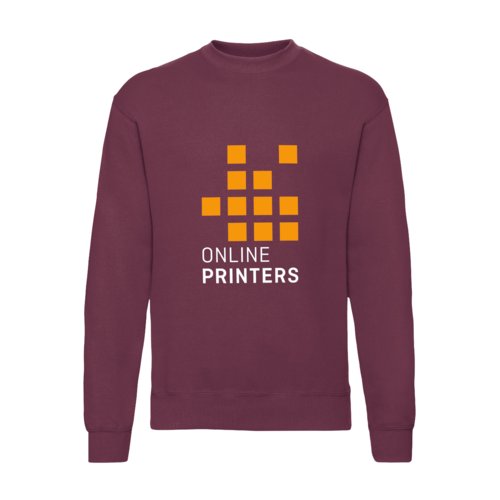 Sudadera burdeos de mezcla de algodn para hombre.