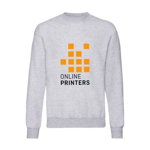 Sudadera gris jaspeada de algodn y polister para hombre.