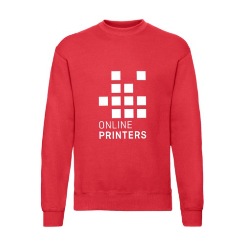 Sudadera roja de mezcla de algodn para hombre con mangas largas.