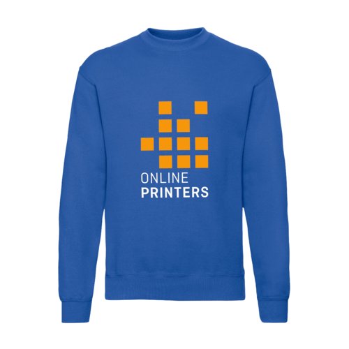Sudadera azul real de mezcla de algodn para hombre.