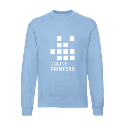 Sudadera azul cielo de mezcla de algodn para hombre con mangas largas.