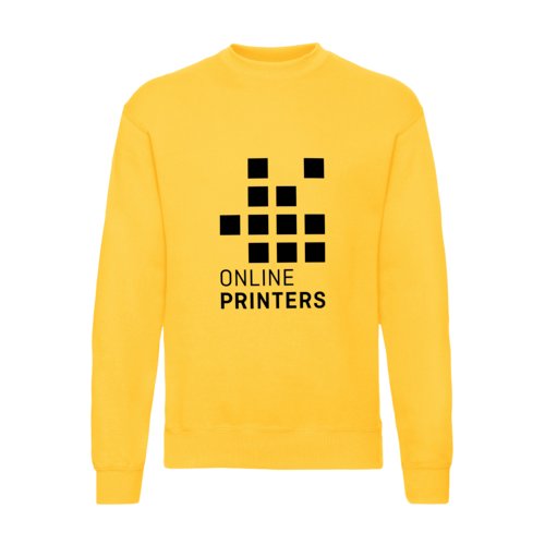 Sudadera amarilla de mezcla de algodn para hombre.