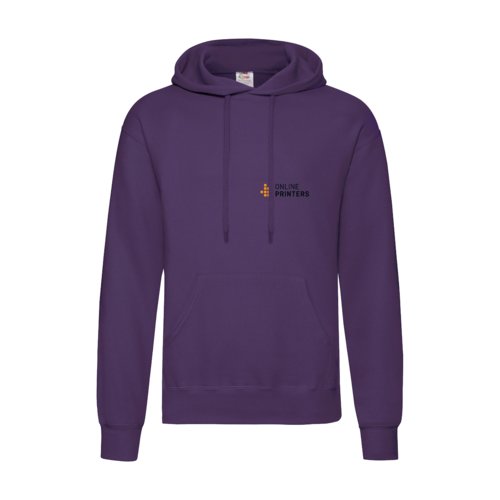 Sudadera con capucha violeta en mezcla de algodn con capucha y bolsillo canguro.