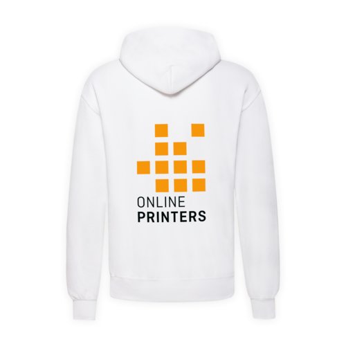 Sudadera blanca con capucha para hombre de mezcla algodn-polister.