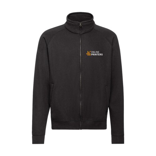 Chaqueta de felpa con cremallera completa y bolsillos laterales.