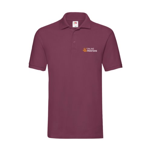 Polo de algodn burdeos para hombre.