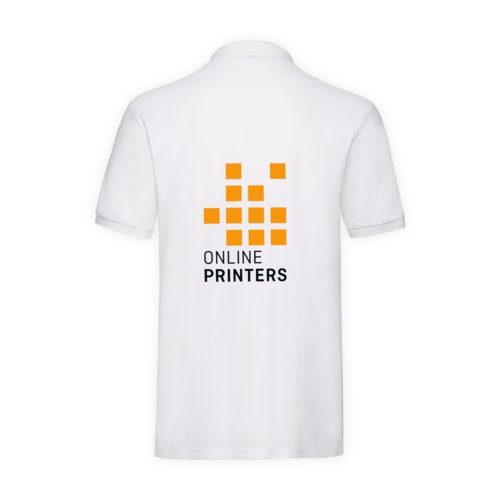 Polo blanco de algodn para hombre con mangas cortas.