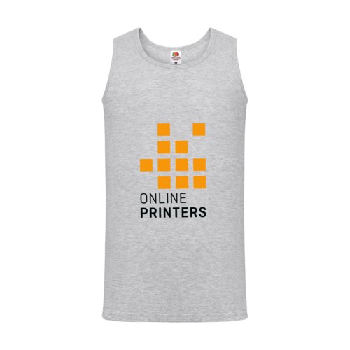 Camiseta de tirantes de algodn gris jaspeado para hombre.