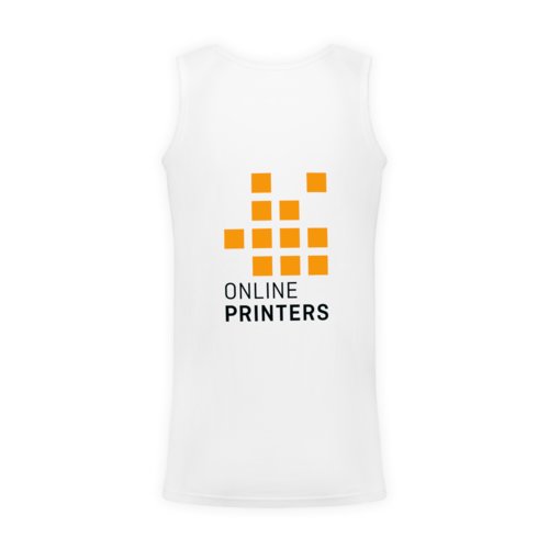 Camiseta de tirantes blanca de algodn para hombre.