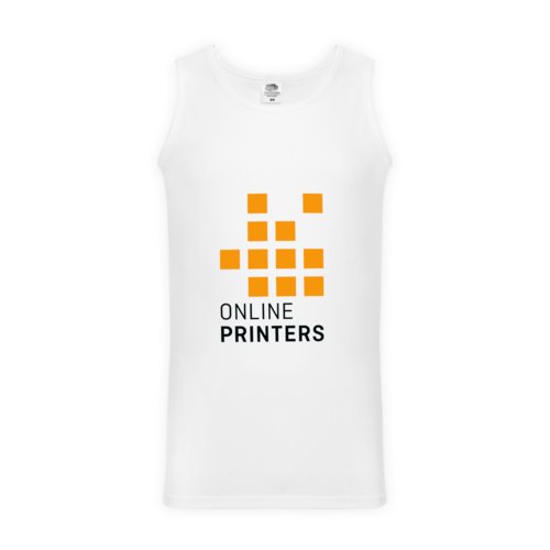 Camiseta de tirantes blanca de algodn para hombre.