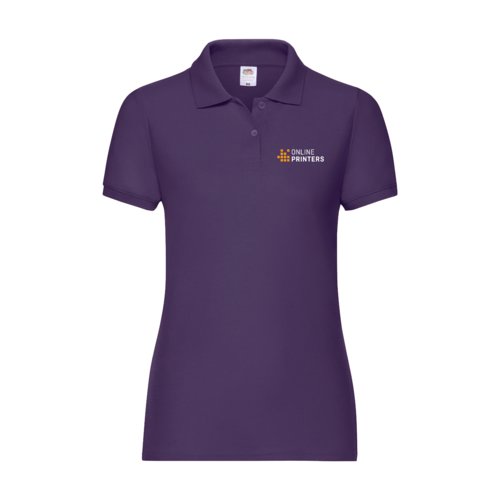 Polo de mujer violeta en mezcla de polister y algodn.