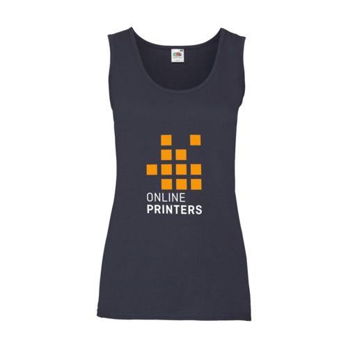 Camiseta de tirantes azul oscuro de algodn para mujer.