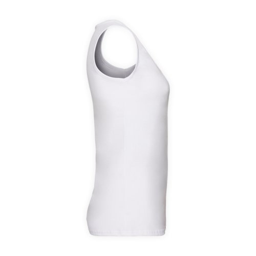 Camiseta de tirantes blanca de algodn para mujer.