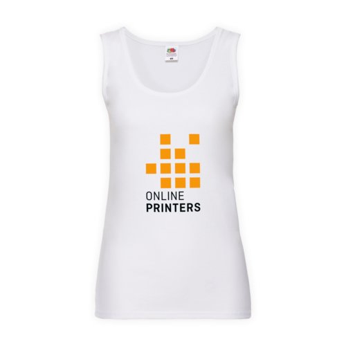 Camiseta de tirantes blanca de algodn para mujer.