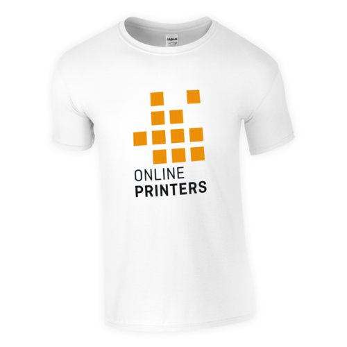 Camiseta blanca de algodn para hombre con mangas cortas.