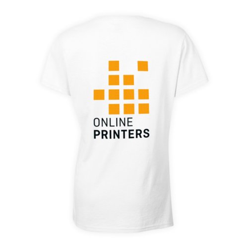 Camiseta blanca de algodn para mujer con mangas cortas.