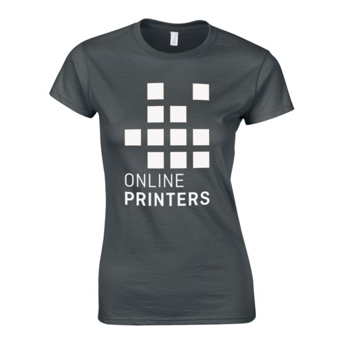 Camiseta de mujer en color antracita de punto de algodn con manga corta.