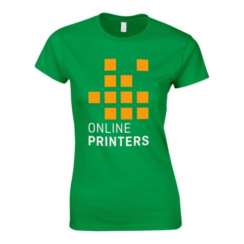 Camiseta verde de algodn con mangas cortas y cuello redondo.