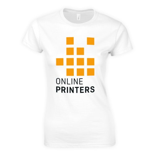 Camiseta blanca de algodn para mujer con manga corta.