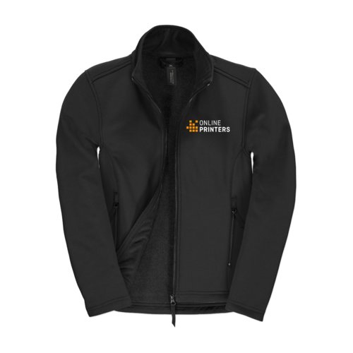 Chaqueta softshell con cremallera y bolsillos.