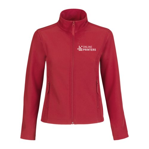 Chaqueta softshell roja de polister y elastano para mujer.
