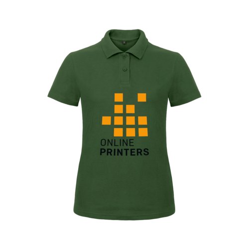 Polo verde con tapeta de botones corta y mangas cortas.