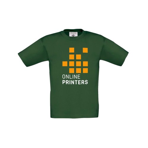 Camiseta verde de algodn con mangas cortas.