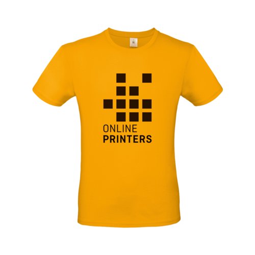 Camiseta de algodn color albaricoque para hombre con mangas cortas.