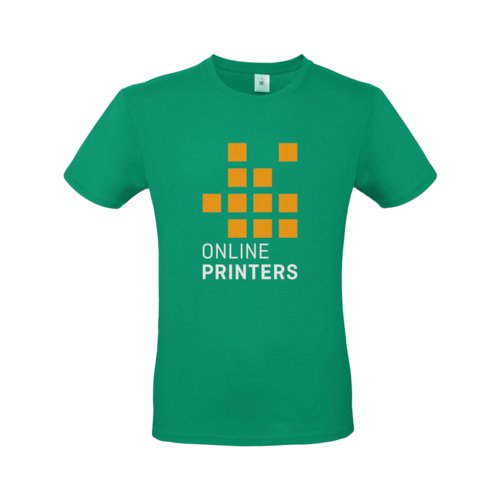 Camiseta verde de algodn con mangas cortas y cuello redondo.