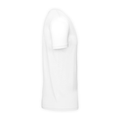 Camiseta blanca de algodn para hombre con mangas cortas.