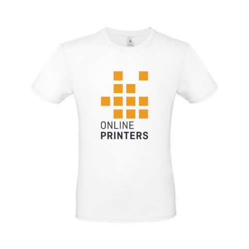 Camiseta blanca de algodn para hombre con mangas cortas.