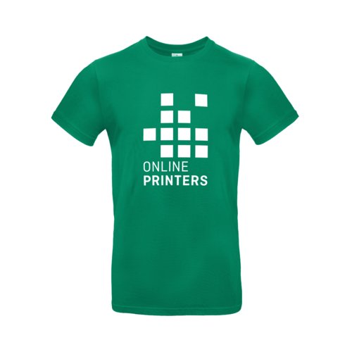 Camiseta verde de algodn con mangas cortas.