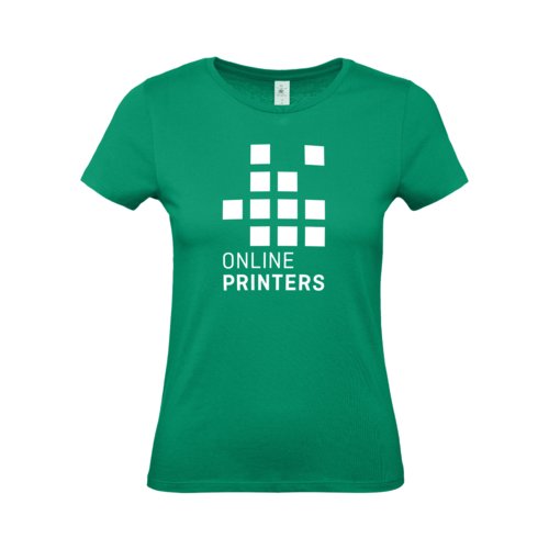Camiseta verde de algodn con mangas cortas.