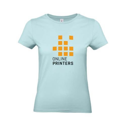 Camiseta de algodn verde menta para mujer con manga corta.