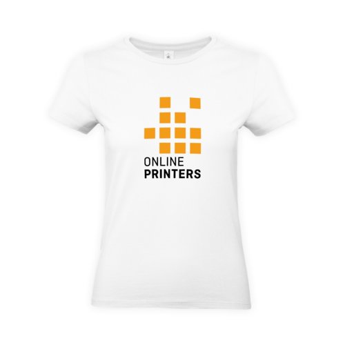 Camiseta blanca de algodn para mujer con mangas cortas.