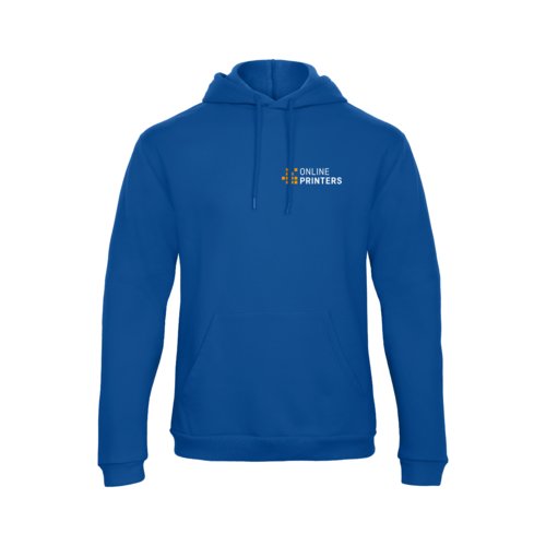 Sudadera con capucha azul real de mezcla de algodn con capucha y bolsillo tipo canguro.