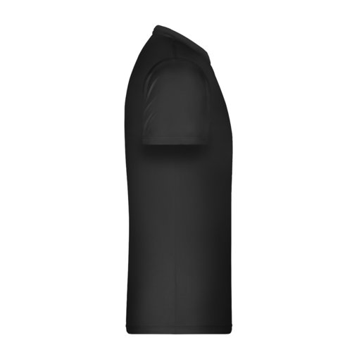 Camiseta negra de algodn para nio con mangas cortas.