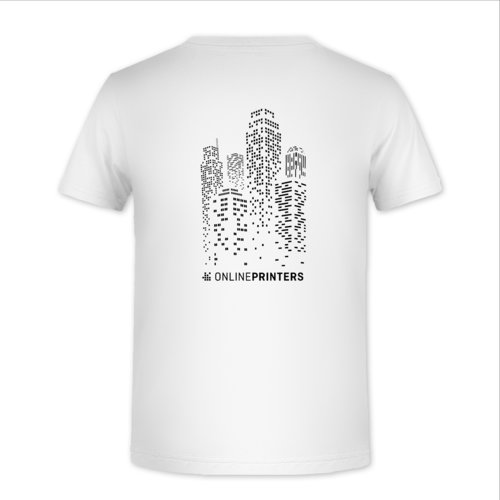 Camiseta blanca de algodn para nios con mangas cortas.
