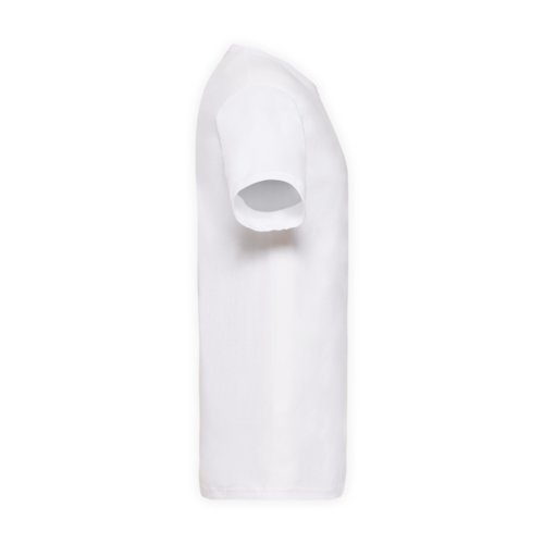 Camiseta blanca de algodn con cuello en V para hombre.