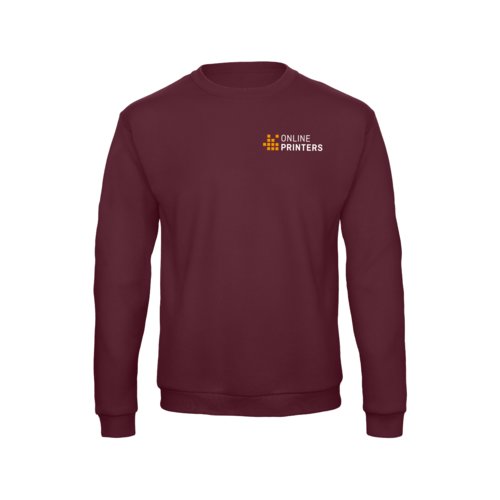 Sudadera burdeos de mezcla de polister y algodn.