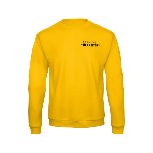 Sudadera de polister y algodn amarillo dorado para hombre con mangas largas.