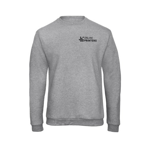Sudadera gris jaspeada de mezcla de algodn para hombre.
