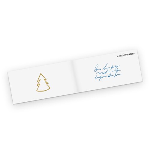 Tarjetas navideñas plegables en formato apaisado, DL 2
