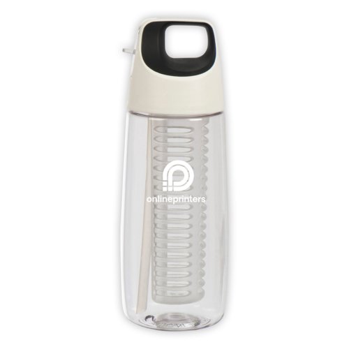 Botella de agua transparente de Tritan&#8482; con infusor.